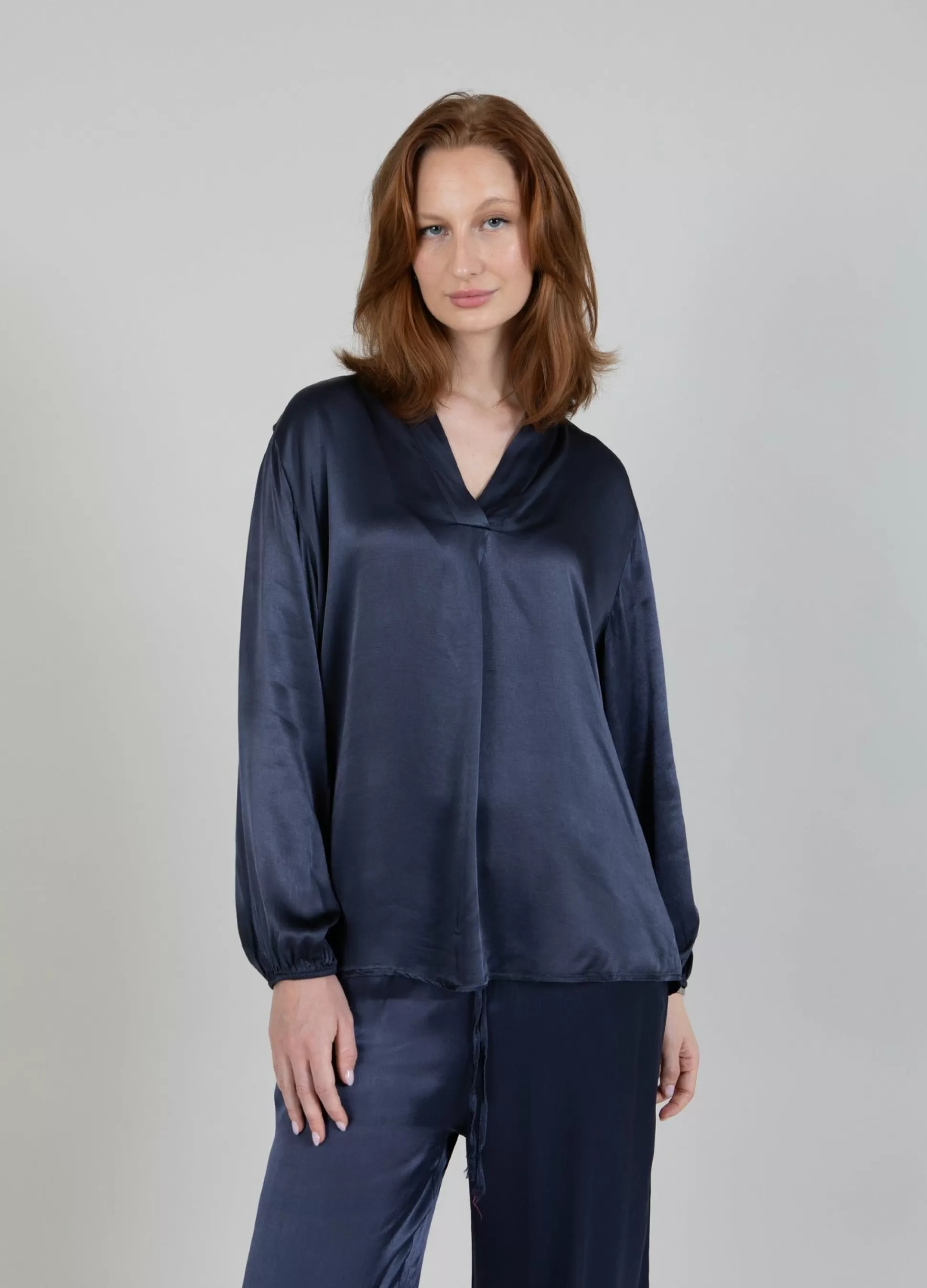 Coster Copenhagen Blouse In Viscose Dark Blue New