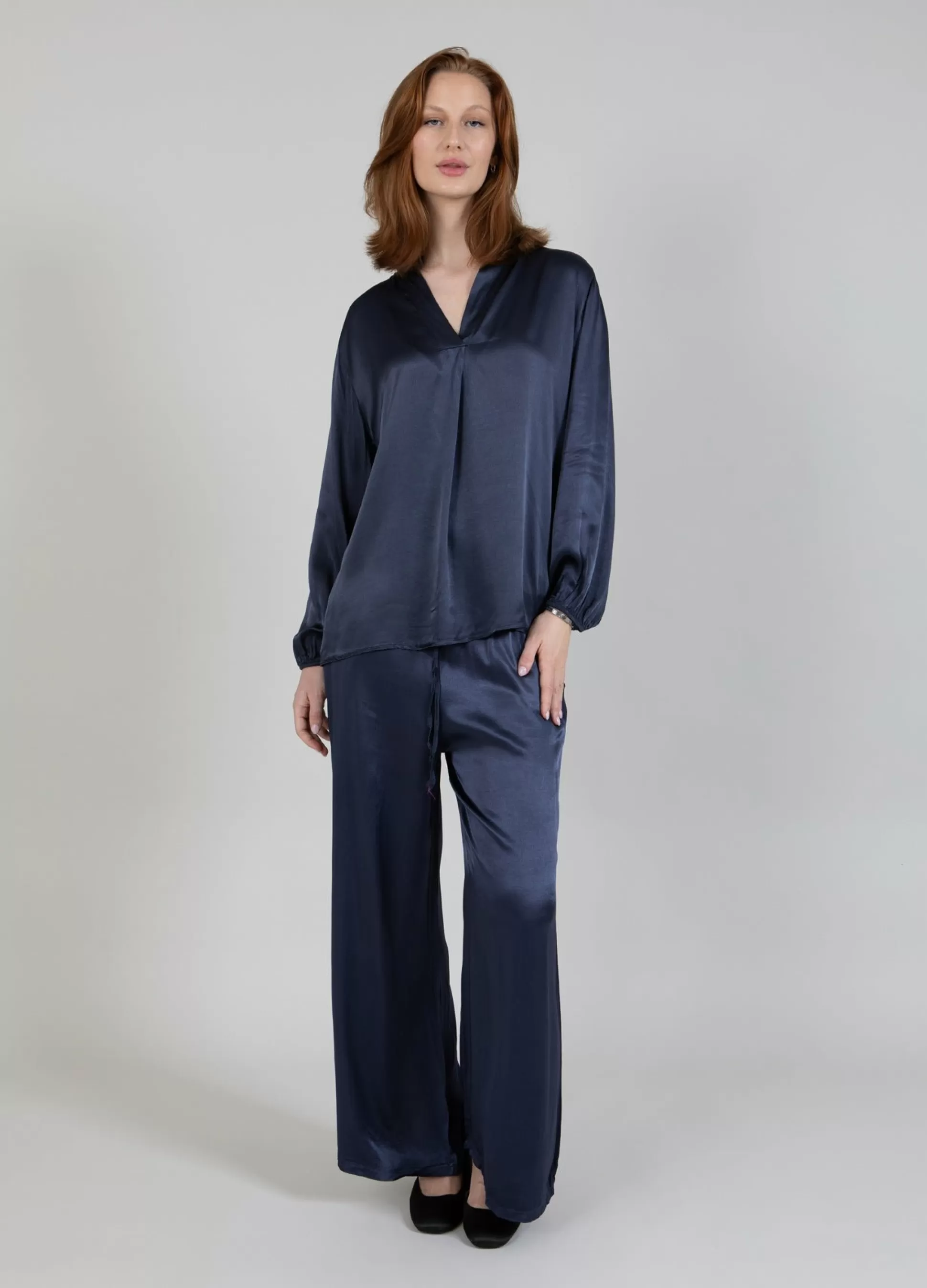 Coster Copenhagen Blouse In Viscose Dark Blue New