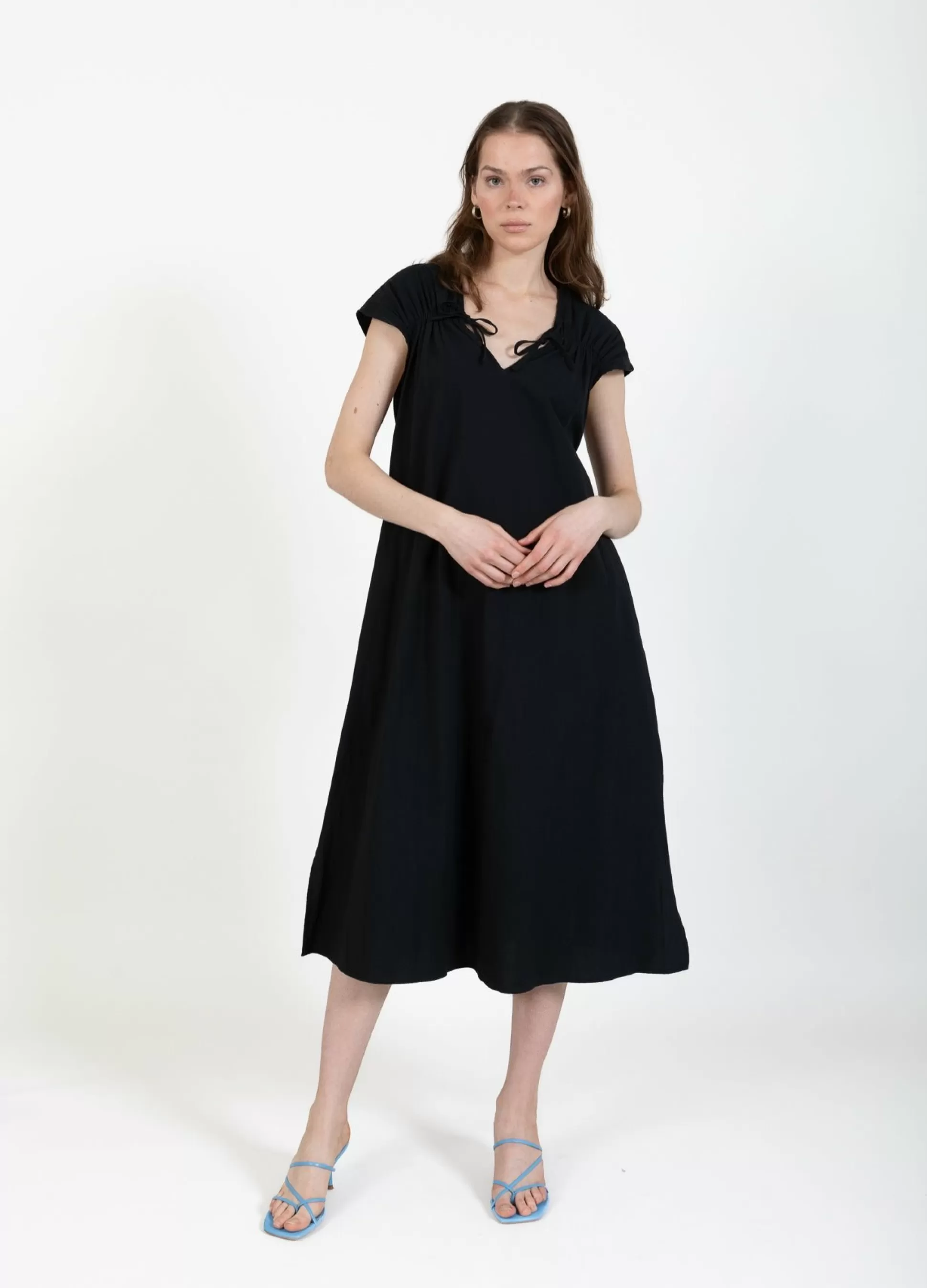 Coster Copenhagen Cc Heart Aliza Dress With Gatherings Black Best