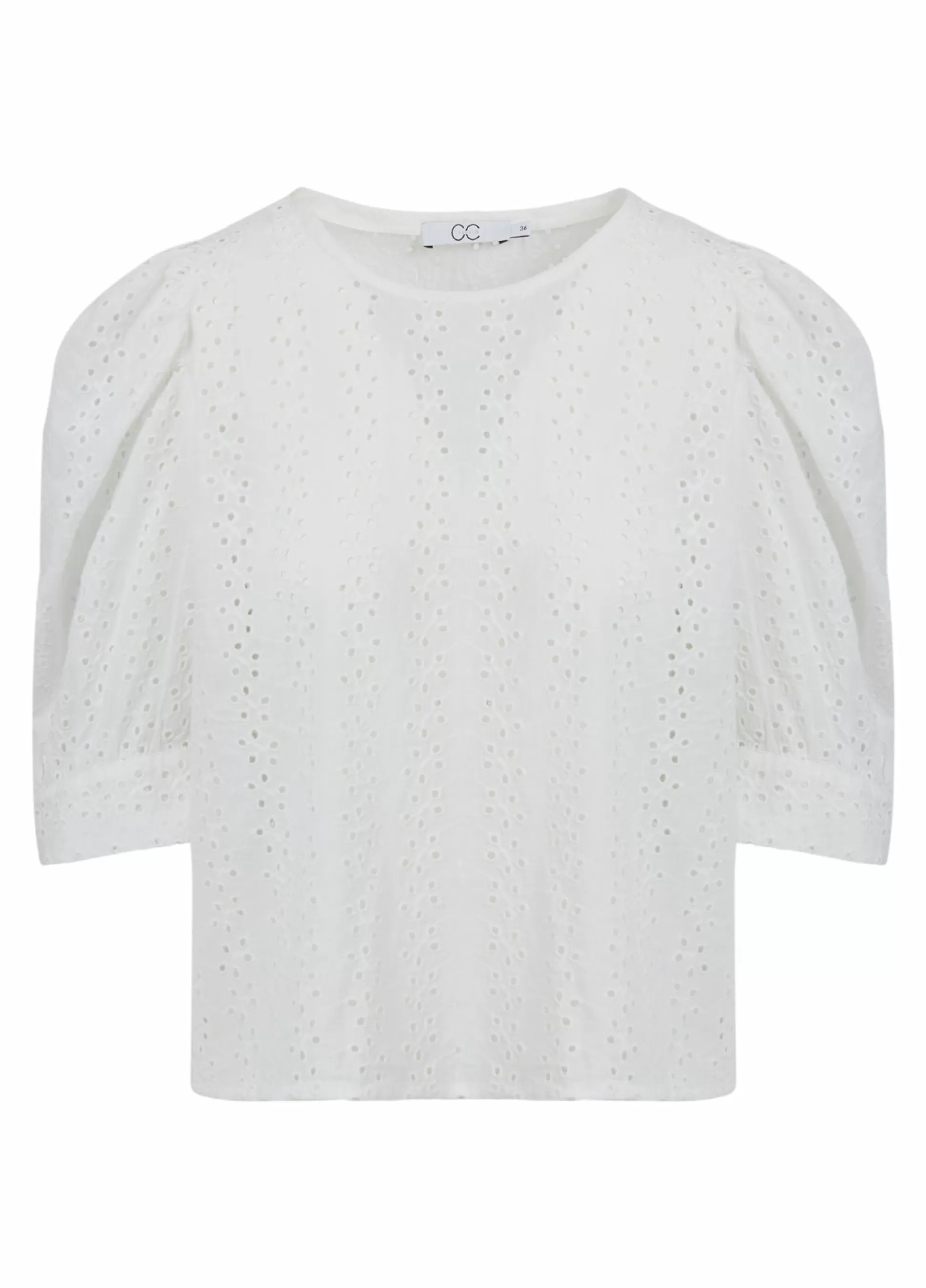 Coster Copenhagen Cc Heart Amy Top W. Broderie Anglaise White Sale