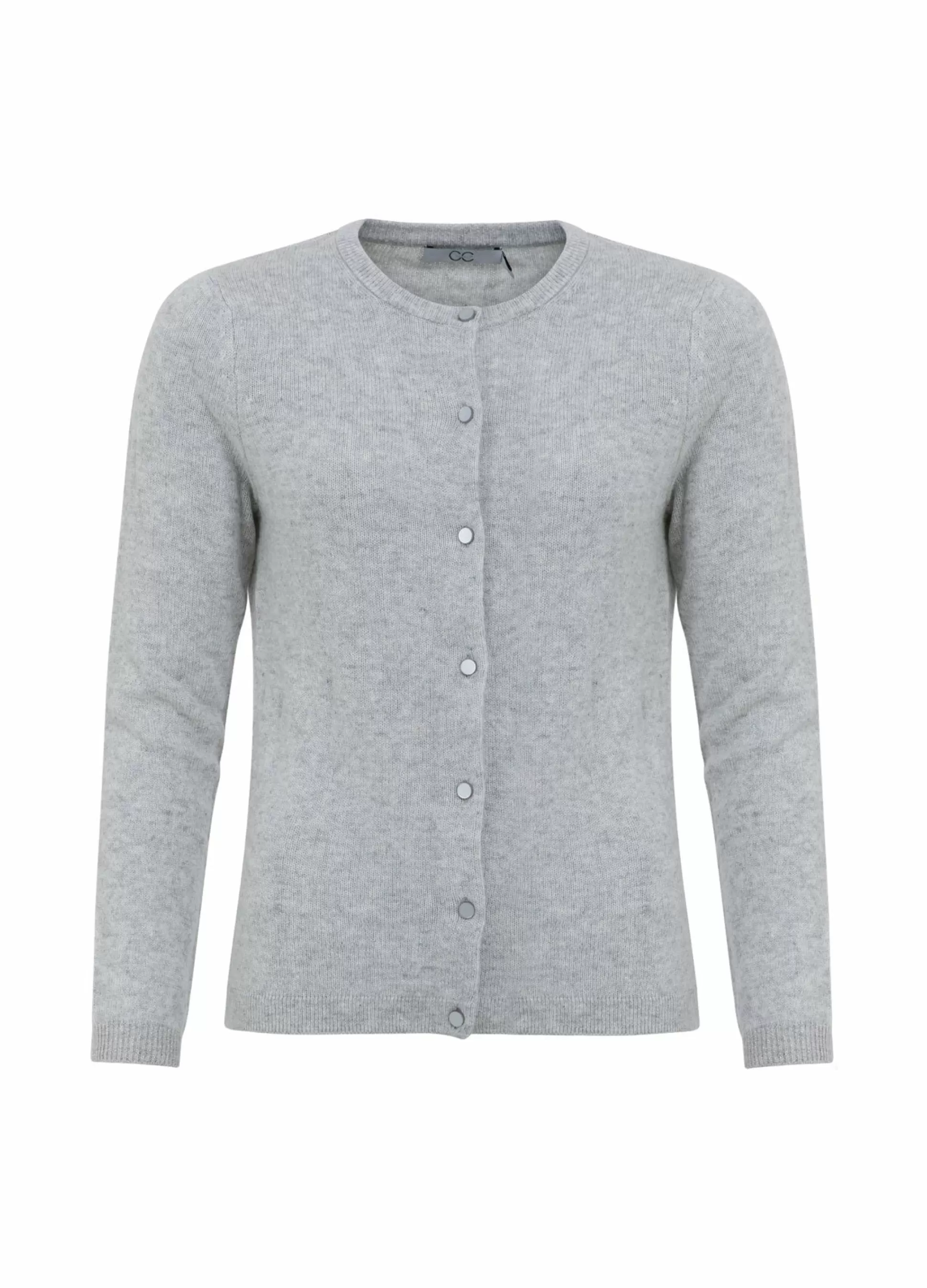 Coster Copenhagen Cc Heart Cashmere Cardigan Light Grey Melange Fashion