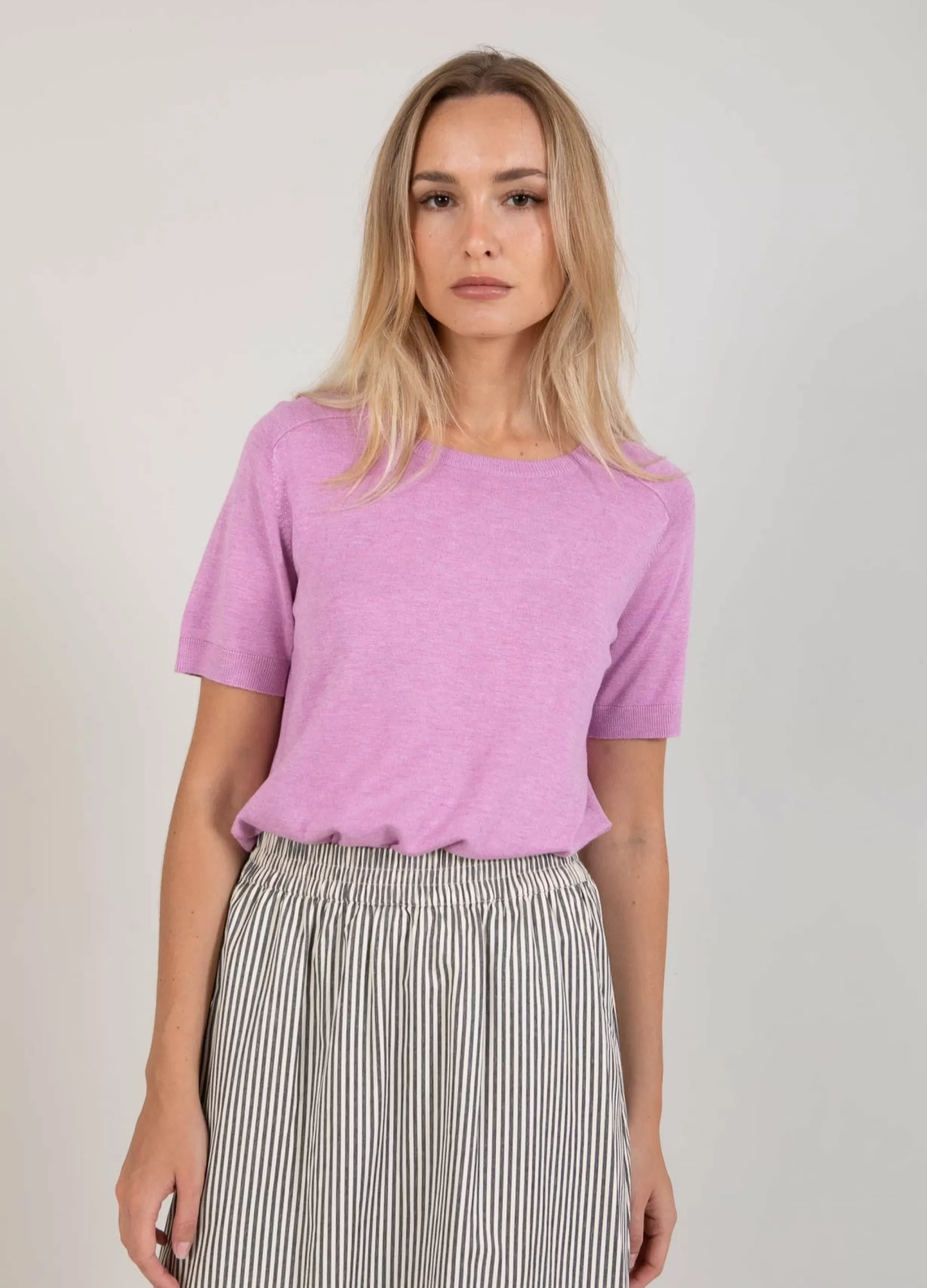 Coster Copenhagen Cc Heart Ella Knit Tee Dust Pink Flash Sale