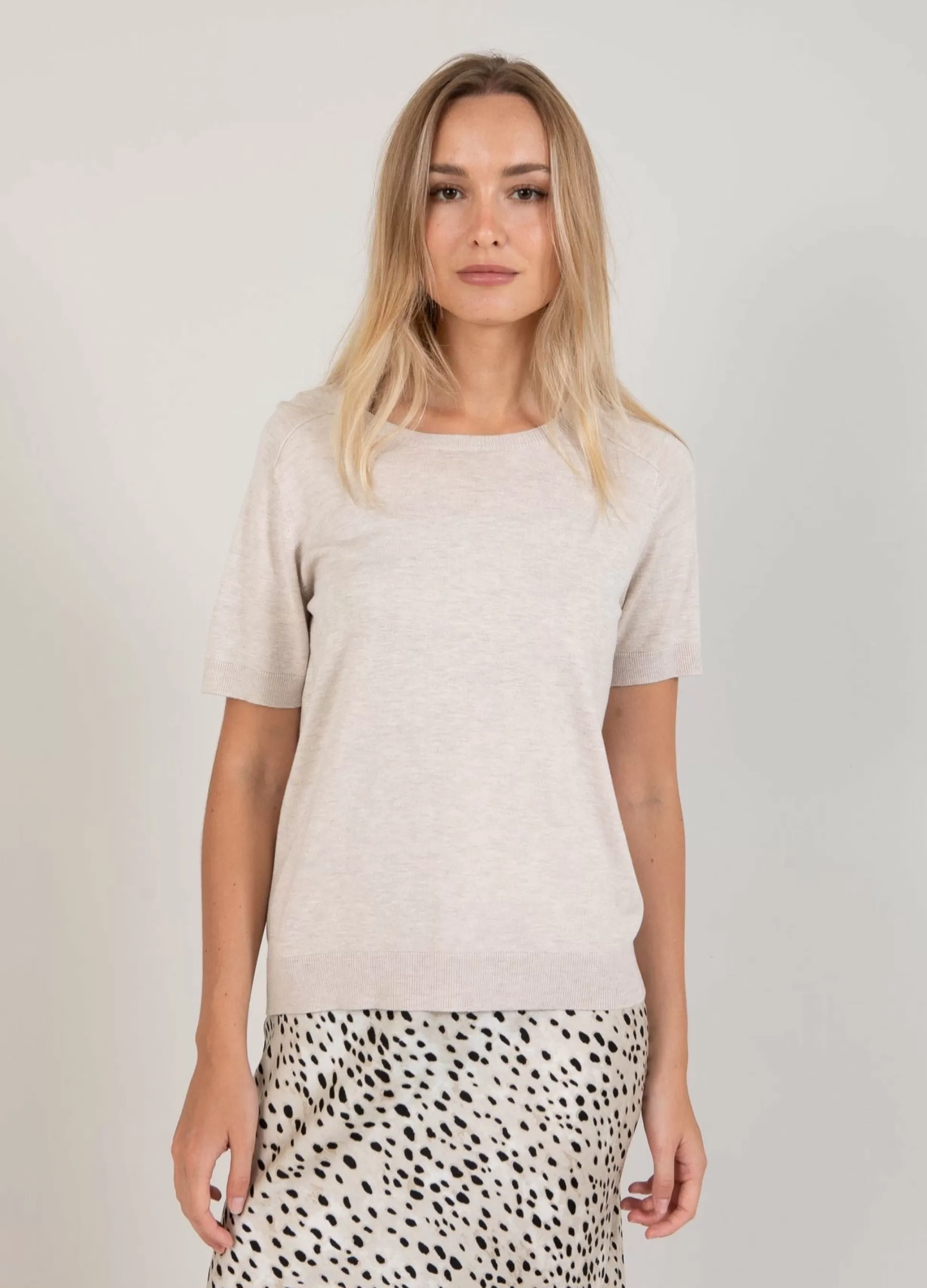 Coster Copenhagen Cc Heart Ella Knit Tee Sand Best Sale