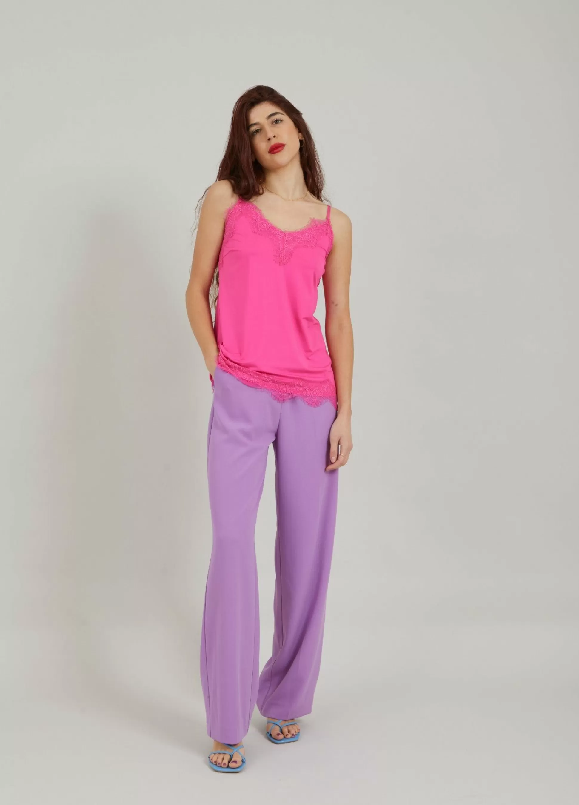 Coster Copenhagen Cc Heart Lace Top Hot Pink Best