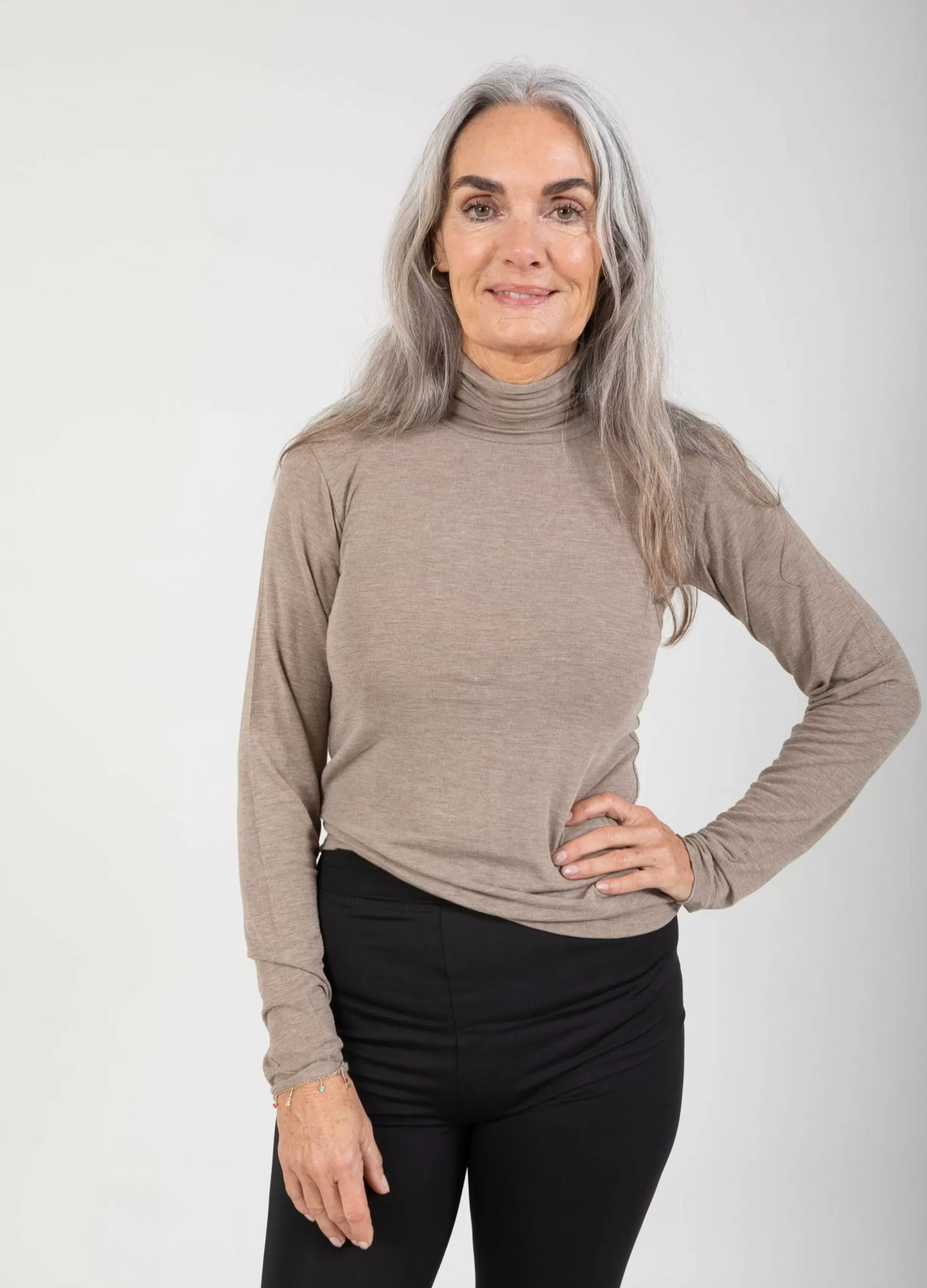 Coster Copenhagen Cc Heart Lana Turtleneck Hazel Melange Cheap