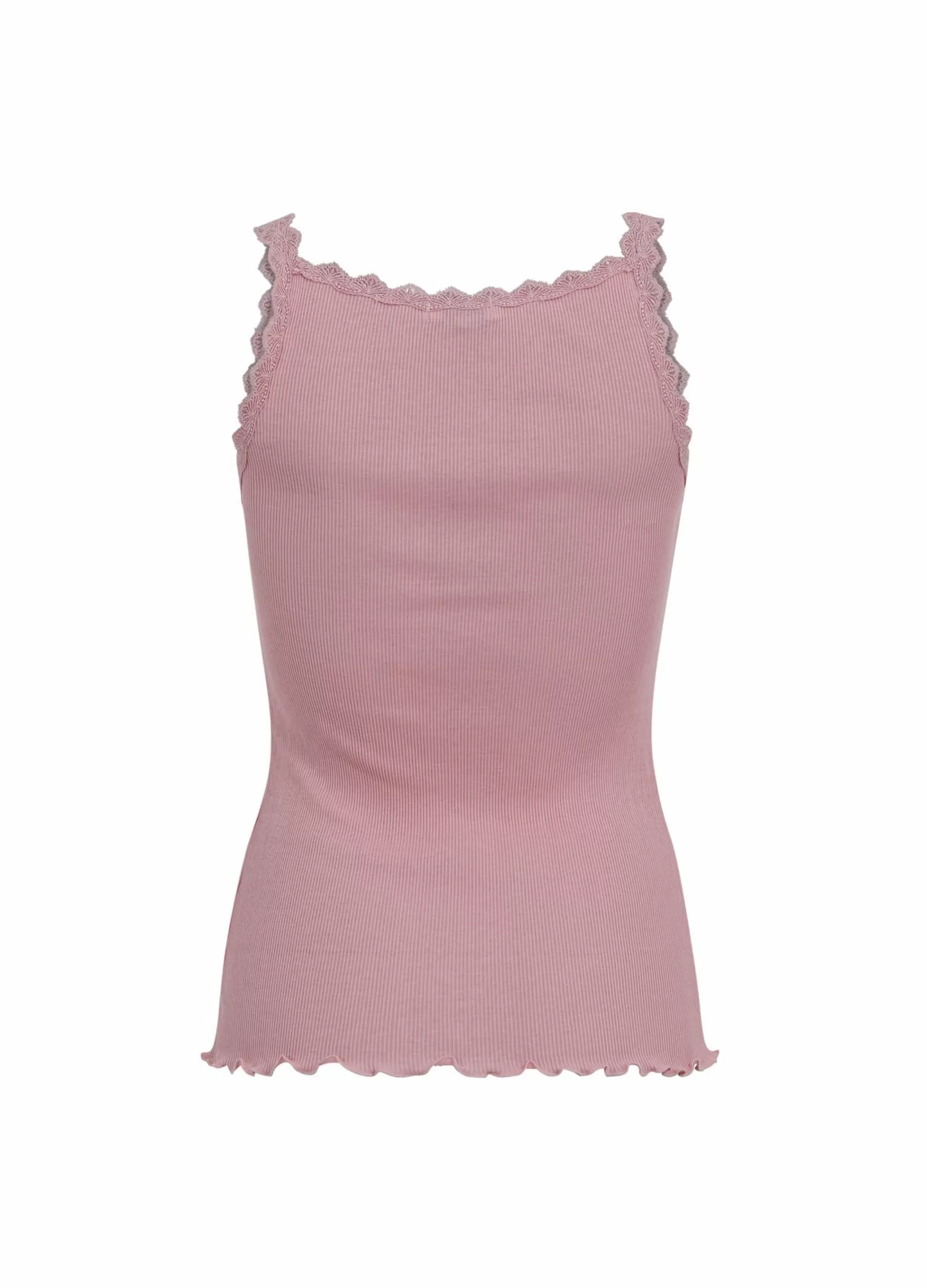 Coster Copenhagen Cc Heart Silk Camisole With Lace Old Rose Discount