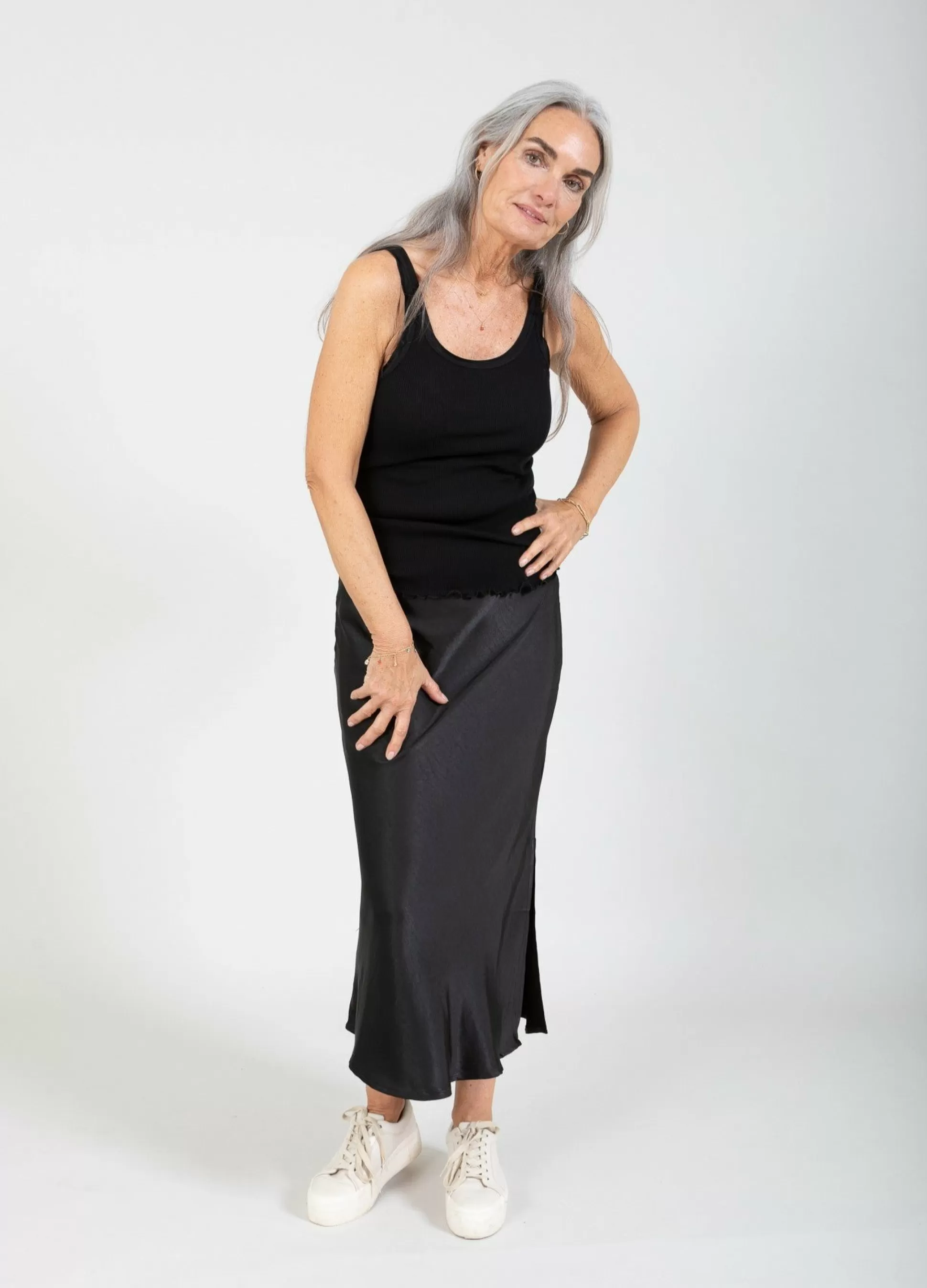 Coster Copenhagen Cc Heart Silk Strappy Top Black Cheap