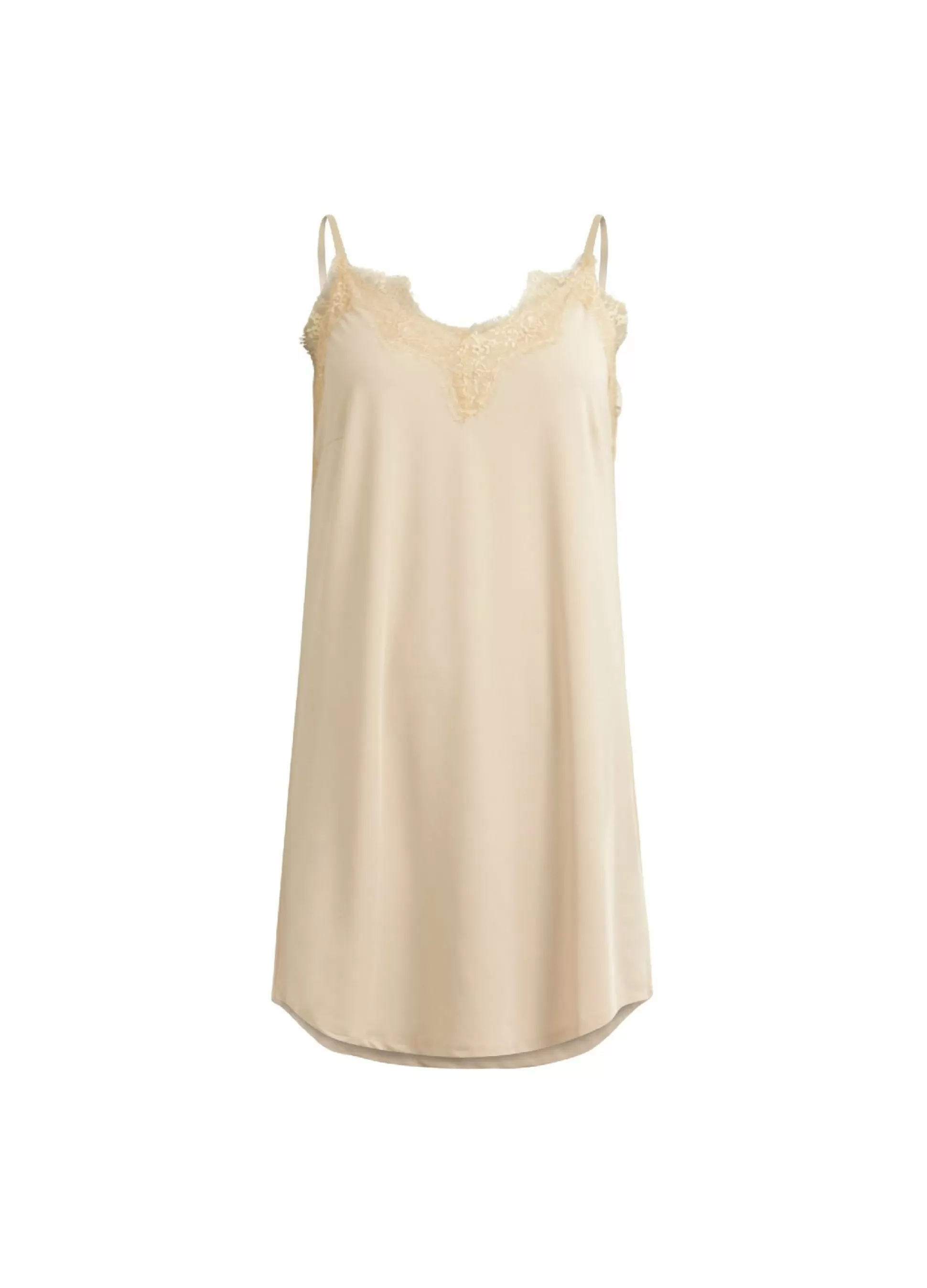 Coster Copenhagen Cc Heart Slip Dress With Lace Nude Clearance