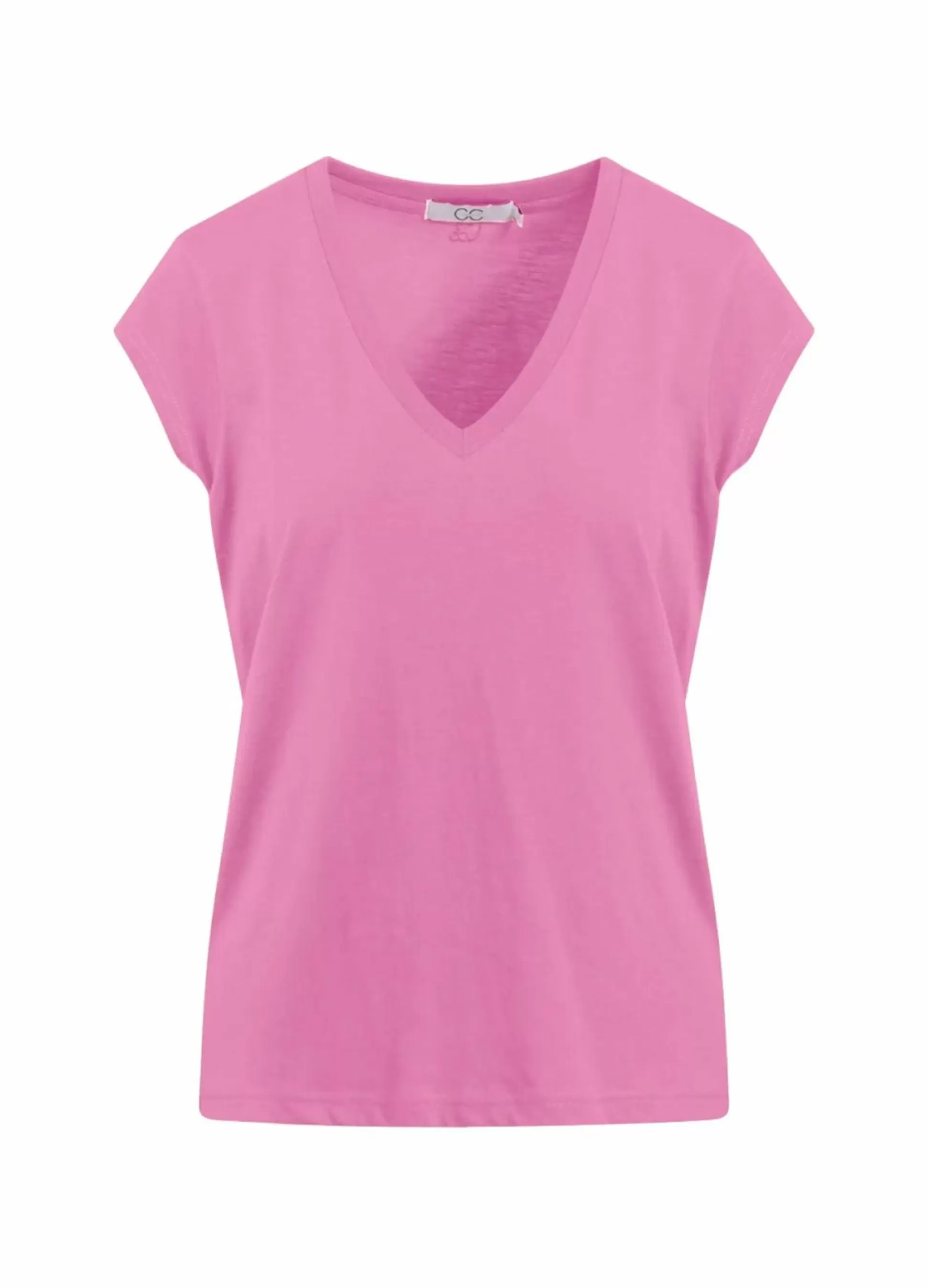 Coster Copenhagen Cc Heart V-Neck T-Shirt Diva Pink Store