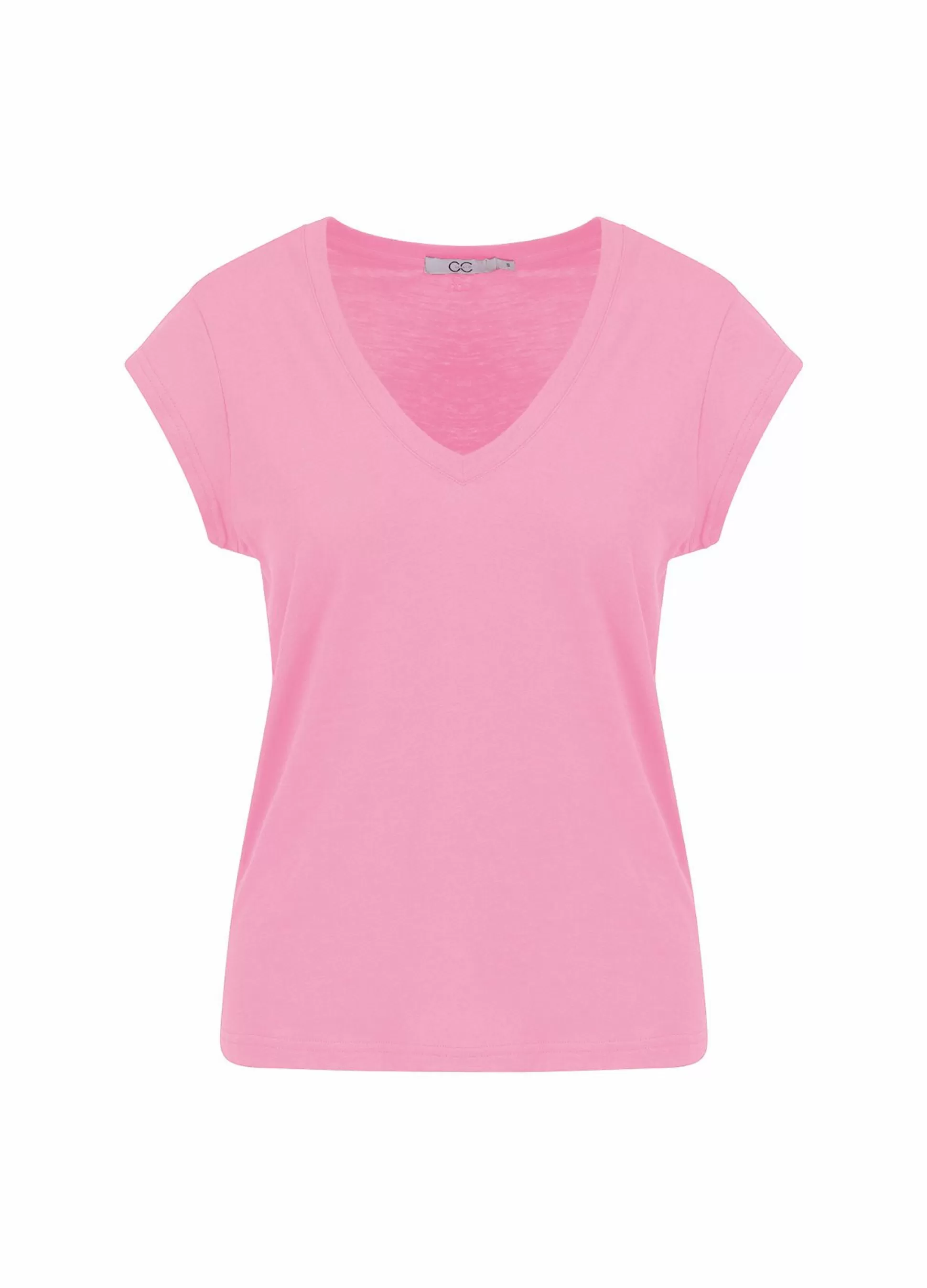 Coster Copenhagen Cc Heart V-Neck T-Shirt Baby Pink Flash Sale