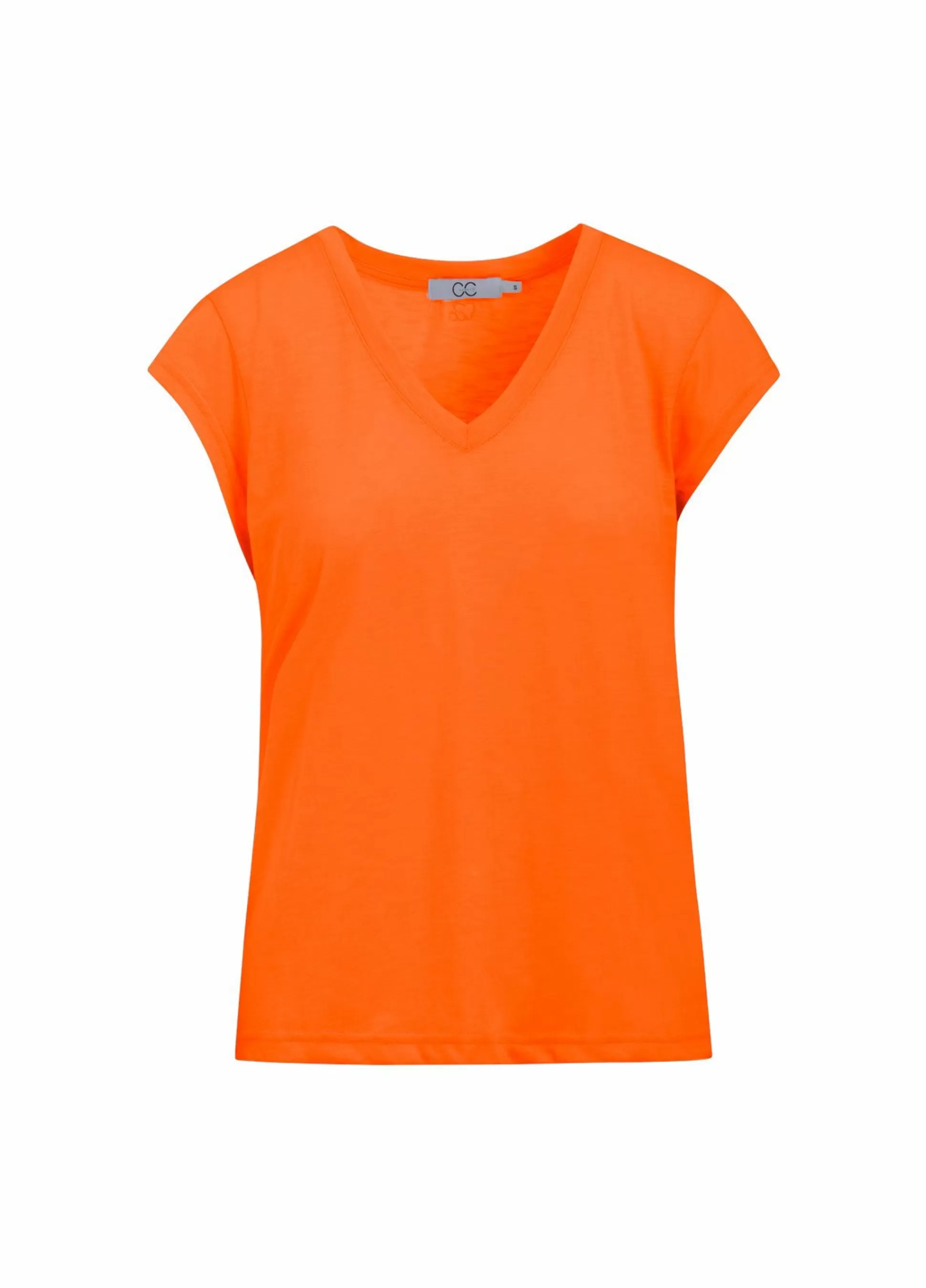 Coster Copenhagen Cc Heart V-Neck T-Shirt Orange -701 New