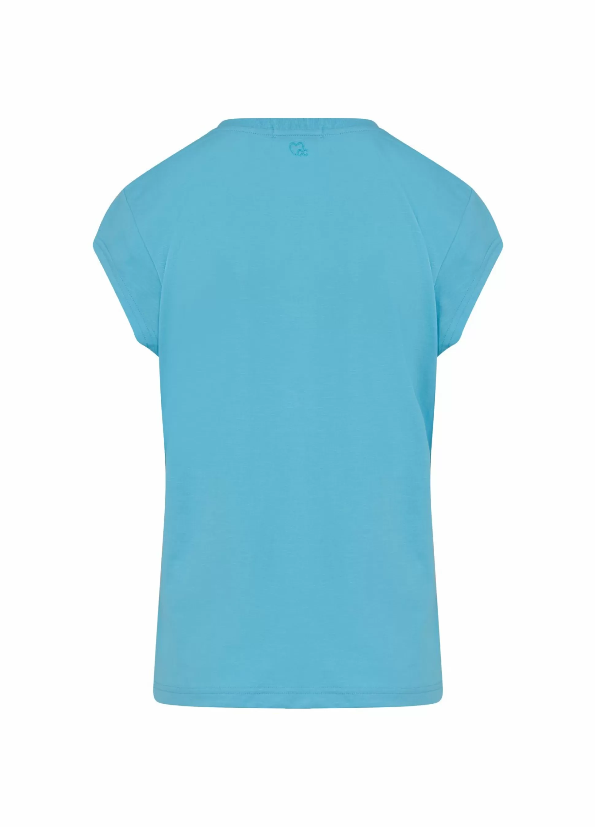 Coster Copenhagen Cc Heart V-Neck T-Shirt Aqua Blue Store