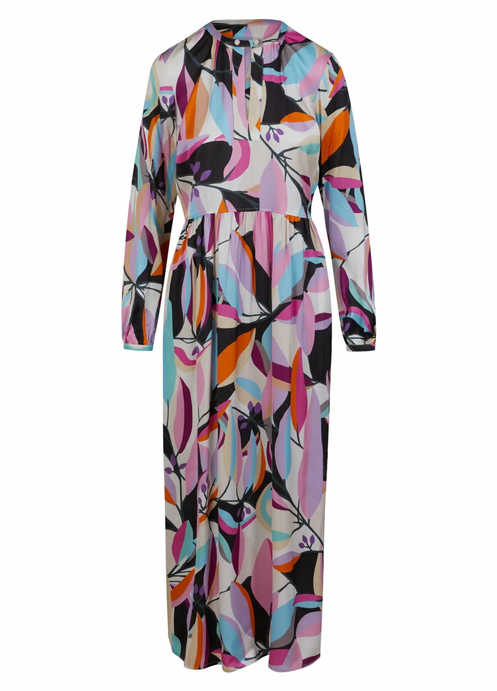 Coster Copenhagen Dress In Multi Leaf Print New