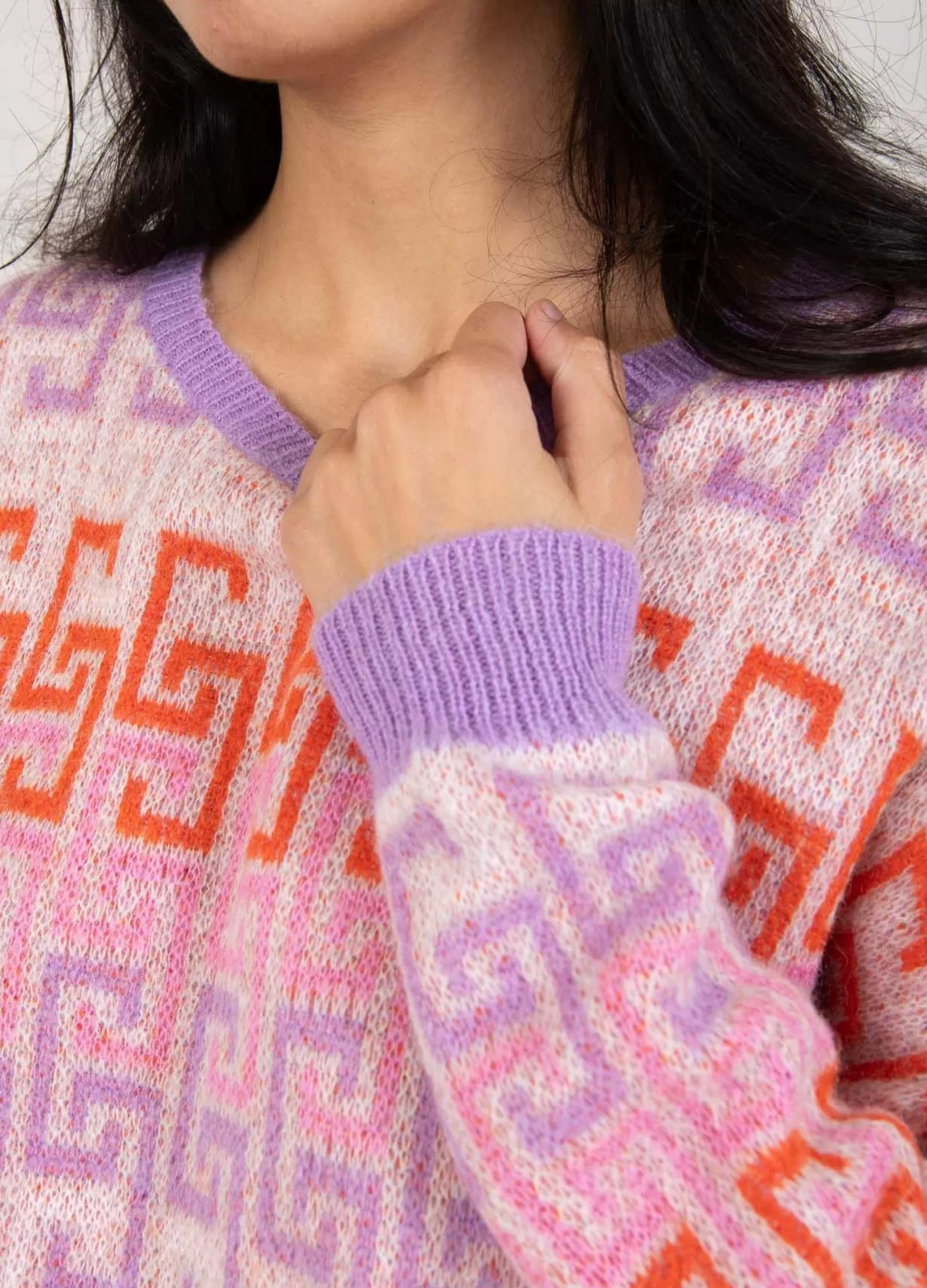 Coster Copenhagen Knit Jaquard With Cc Color Stripe Discount