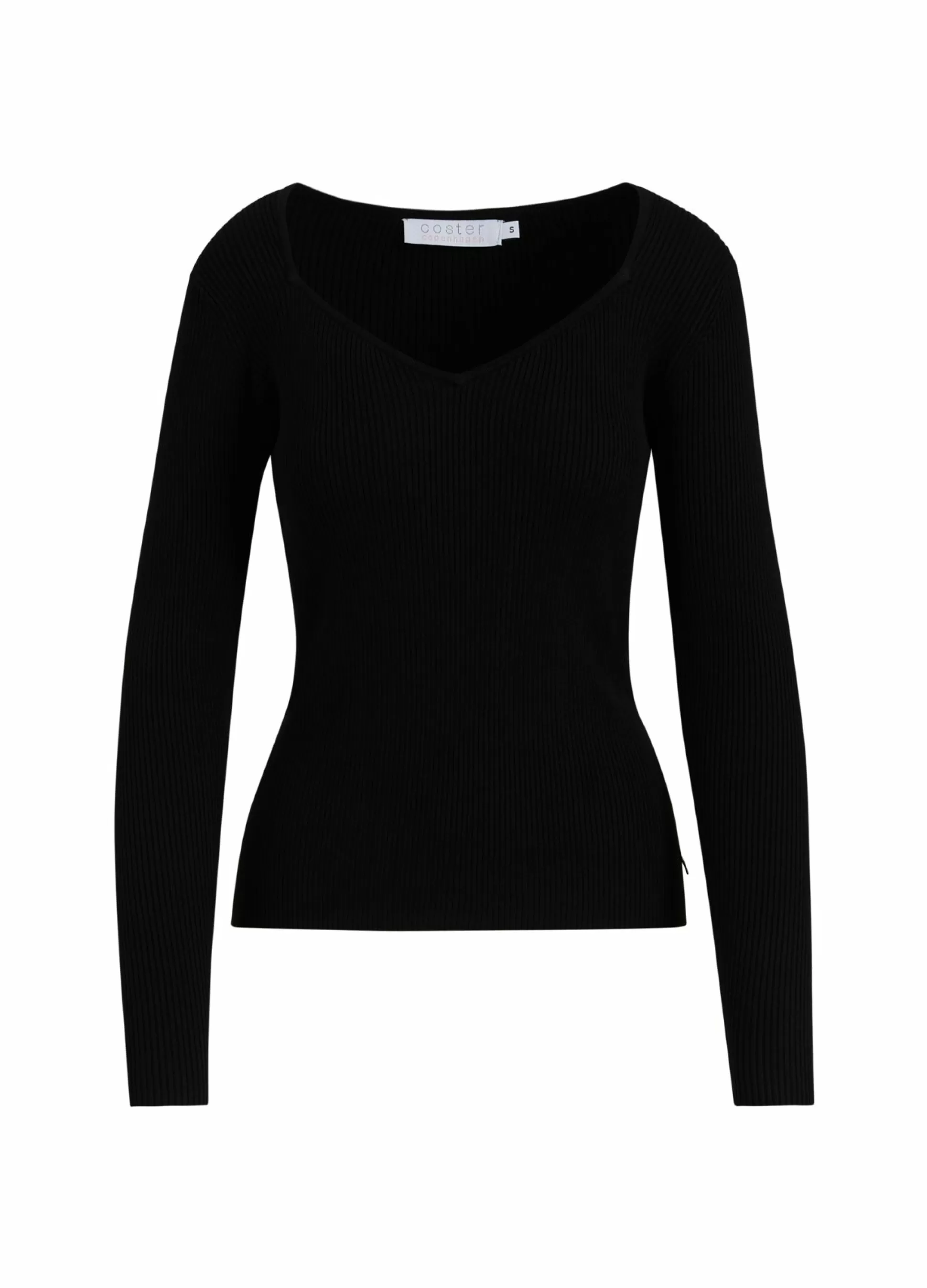 Coster Copenhagen Knit With Heart Shape Neck Black Best