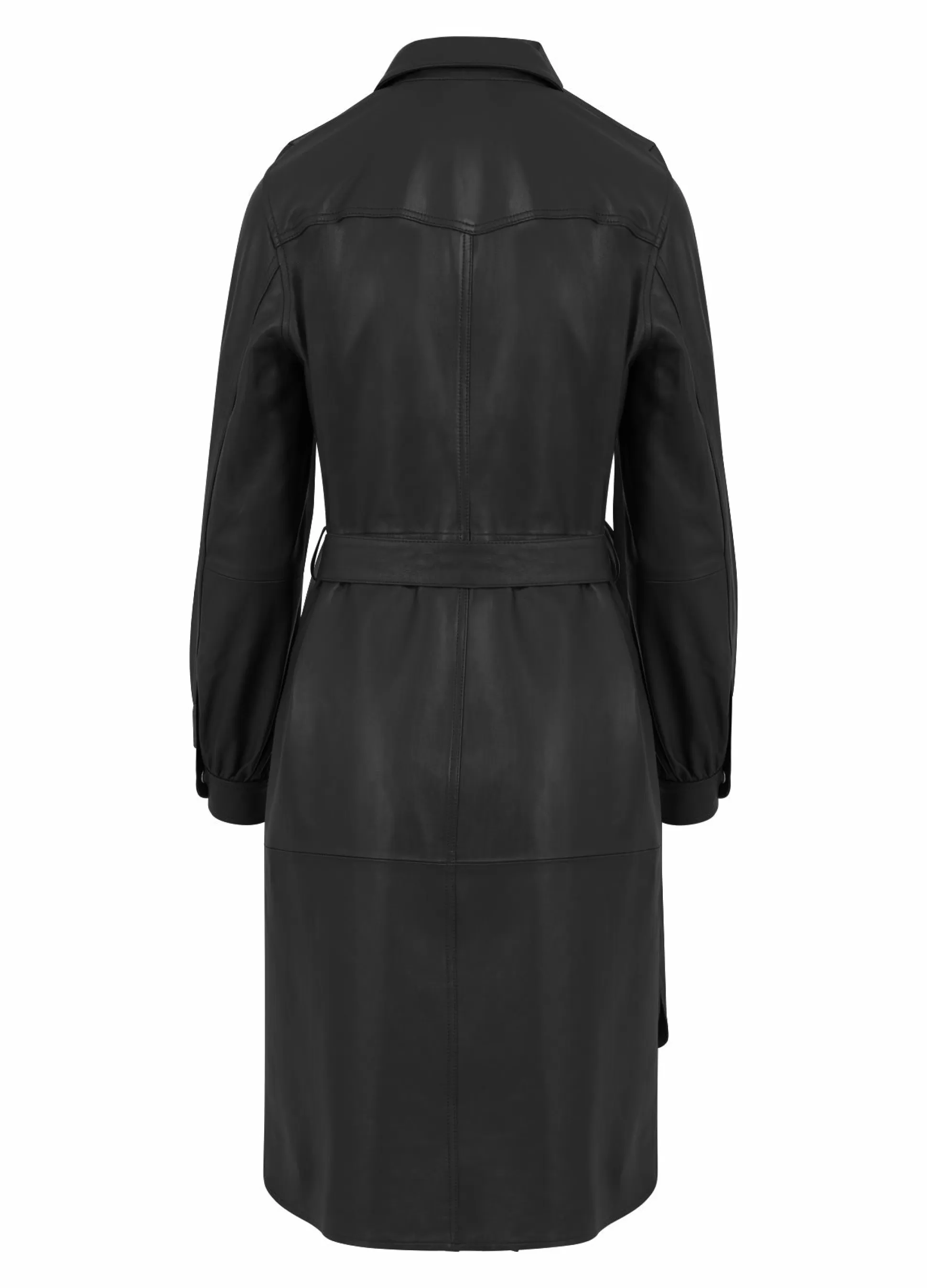 Coster Copenhagen Leather Shirt Dress Black Shop