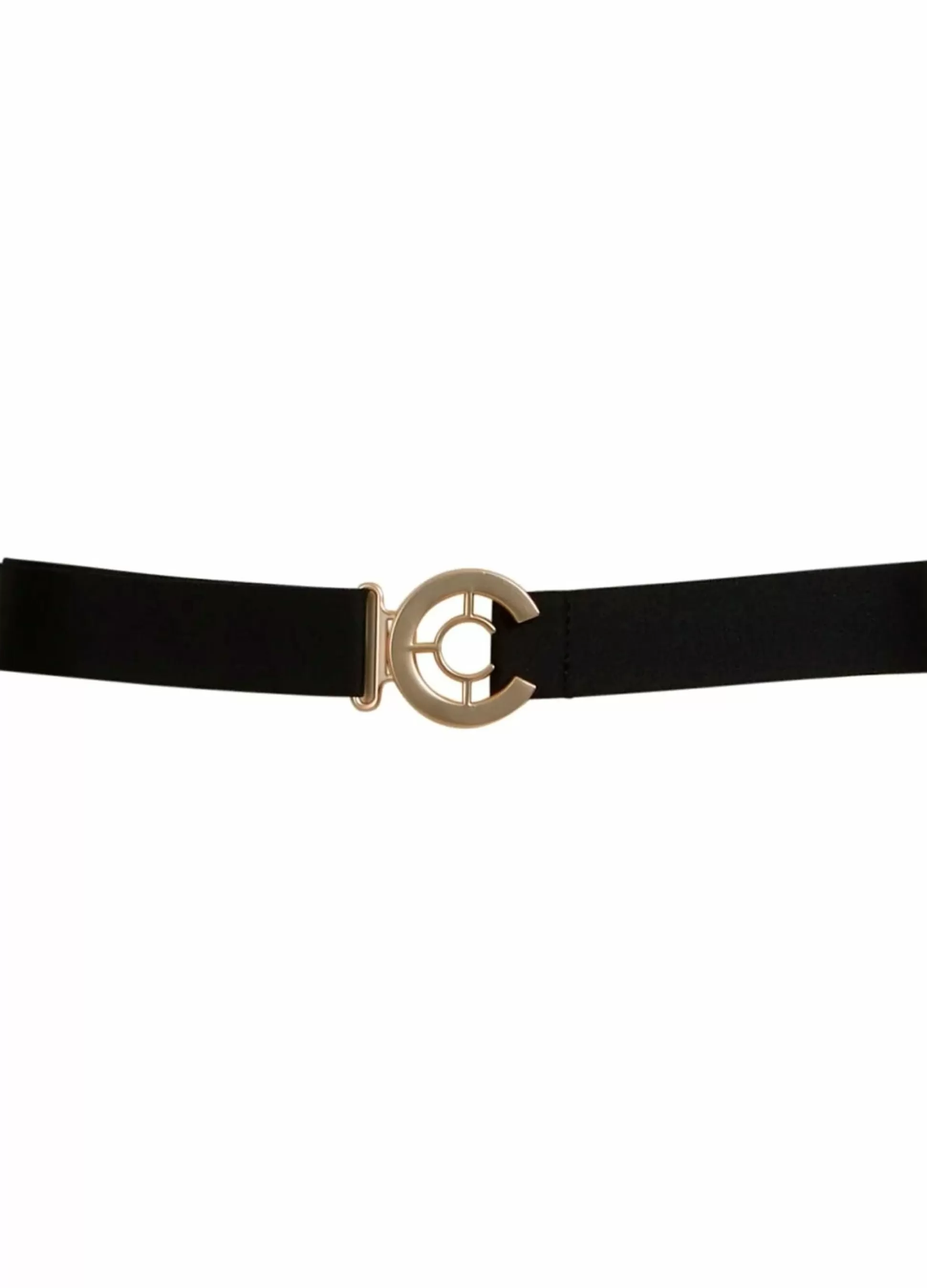 Coster Copenhagen Logo Belt Black/Gold Cheap