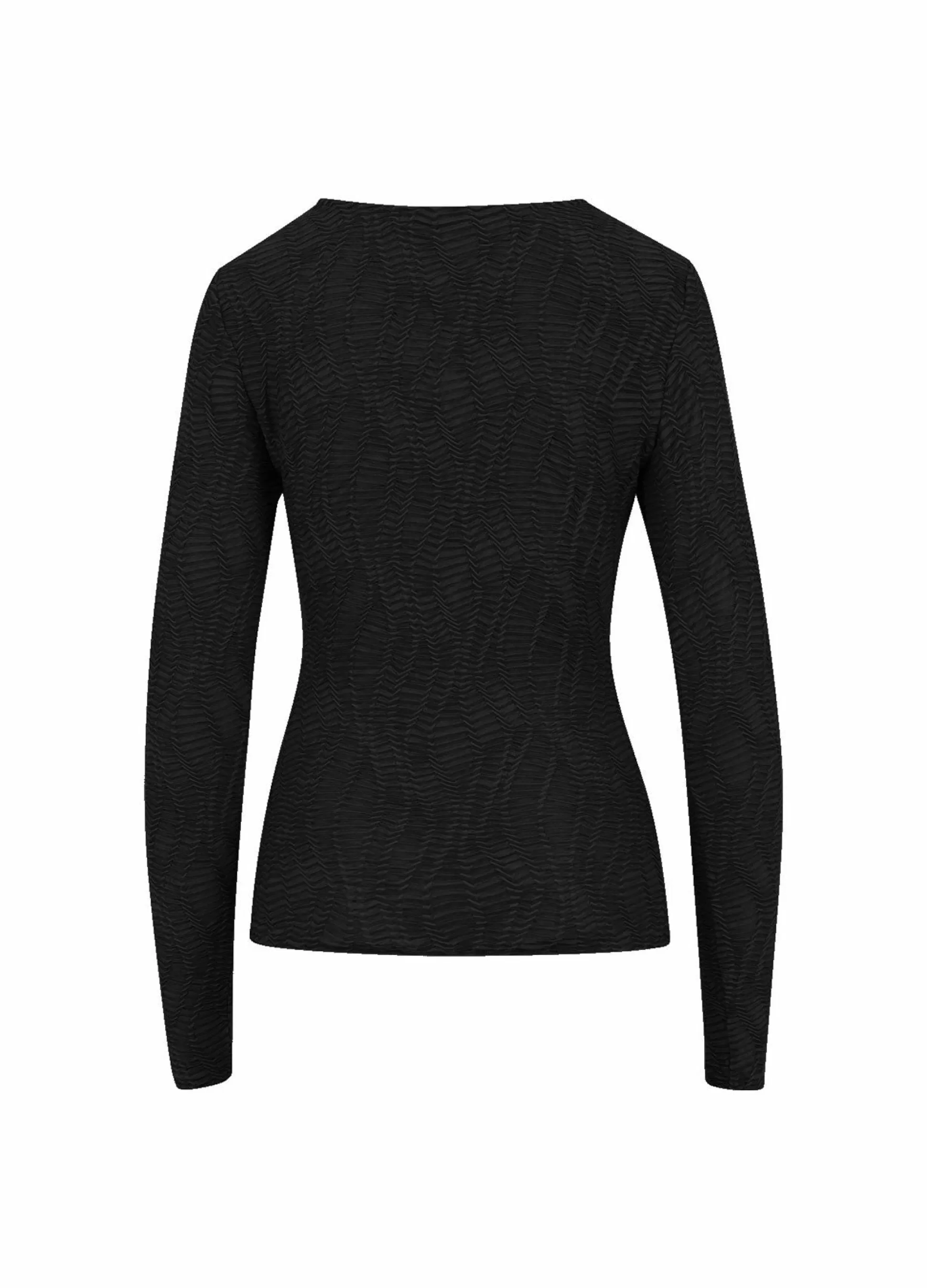 Coster Copenhagen Long Sleeve T-Shirt With Structure Black Fashion