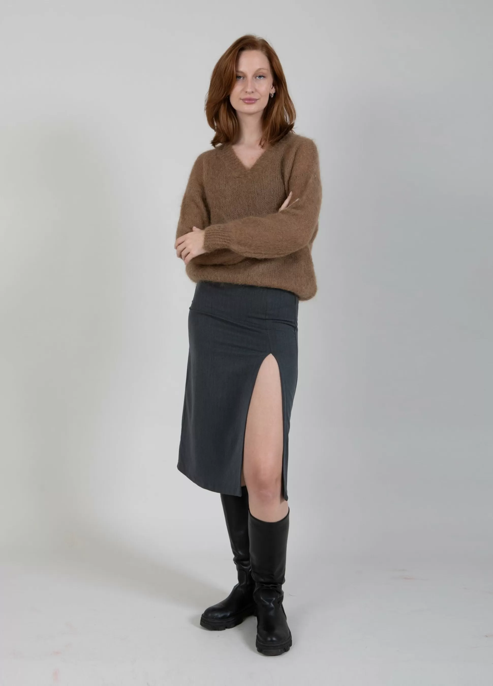 Coster Copenhagen Mohair V-Neck Light Brown Store
