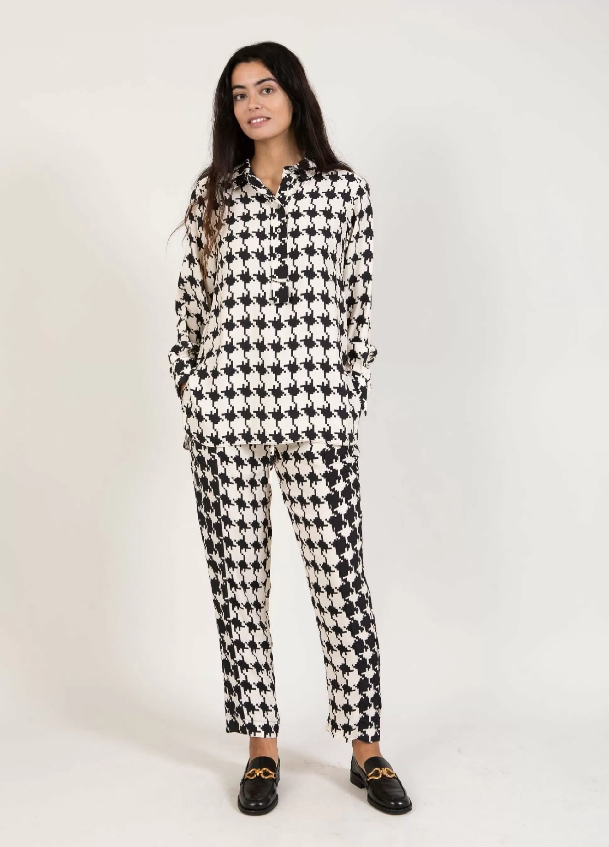 Coster Copenhagen Pants In Houndstooth Print Clearance