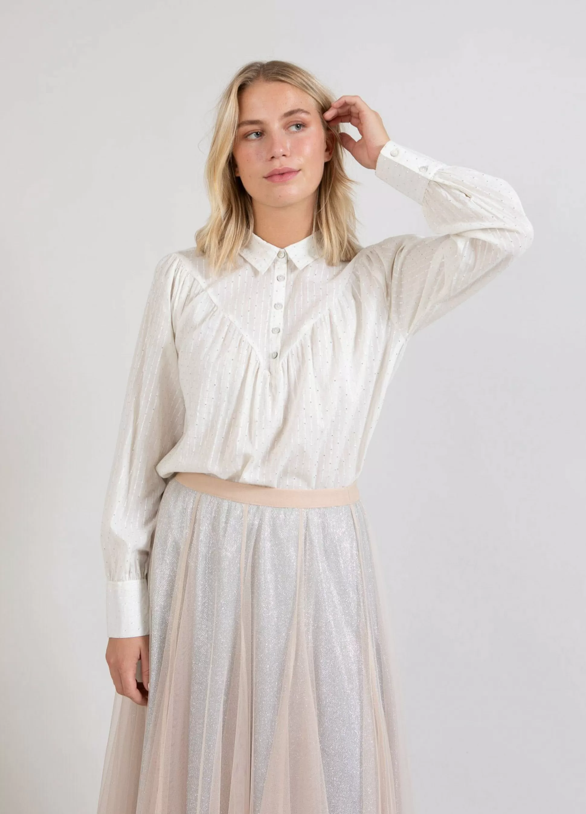 Coster Copenhagen Shirt With Metallic Effect Clearance