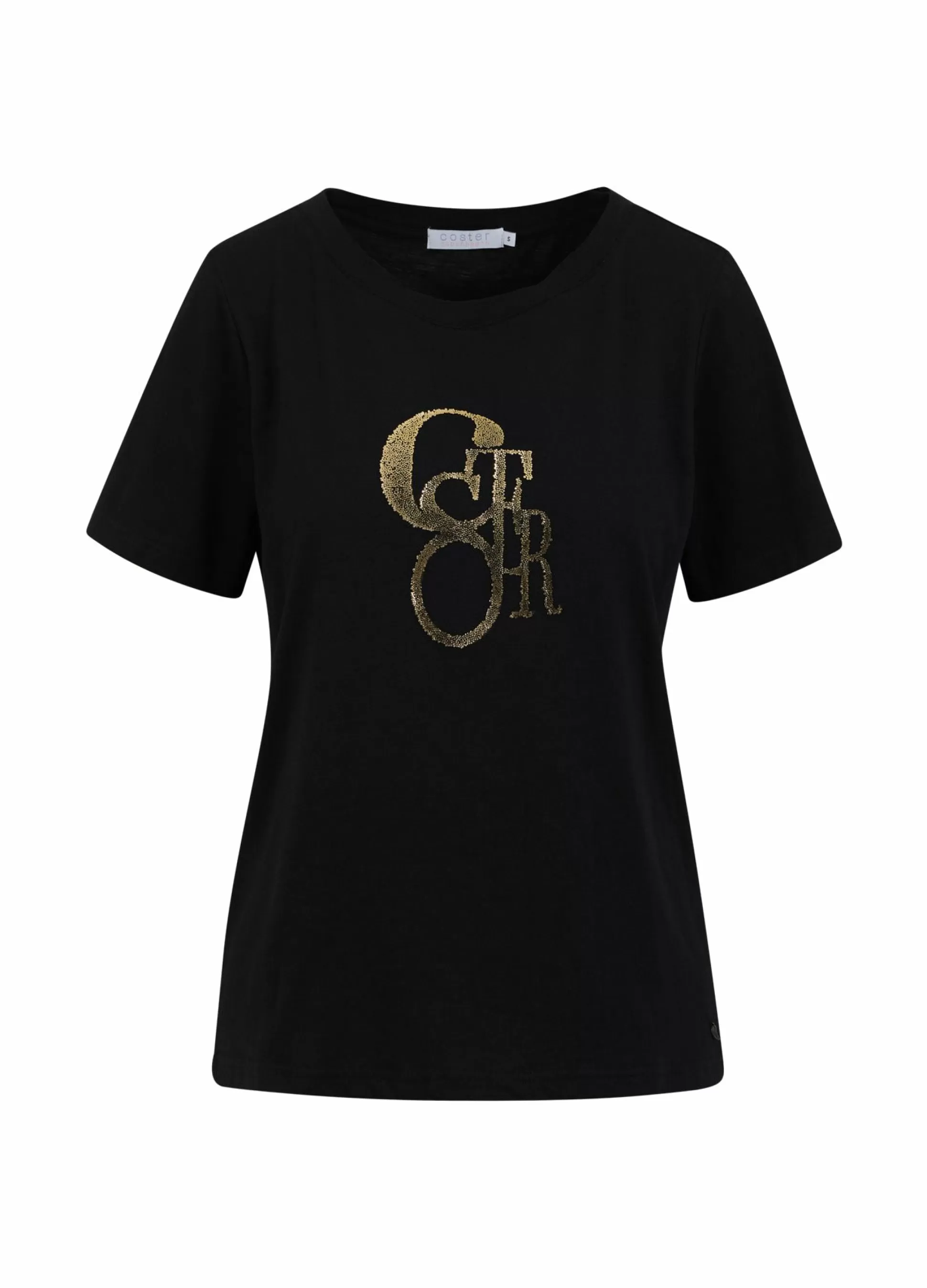 Coster Copenhagen Tee W. Coster Caviar Print Black Fashion