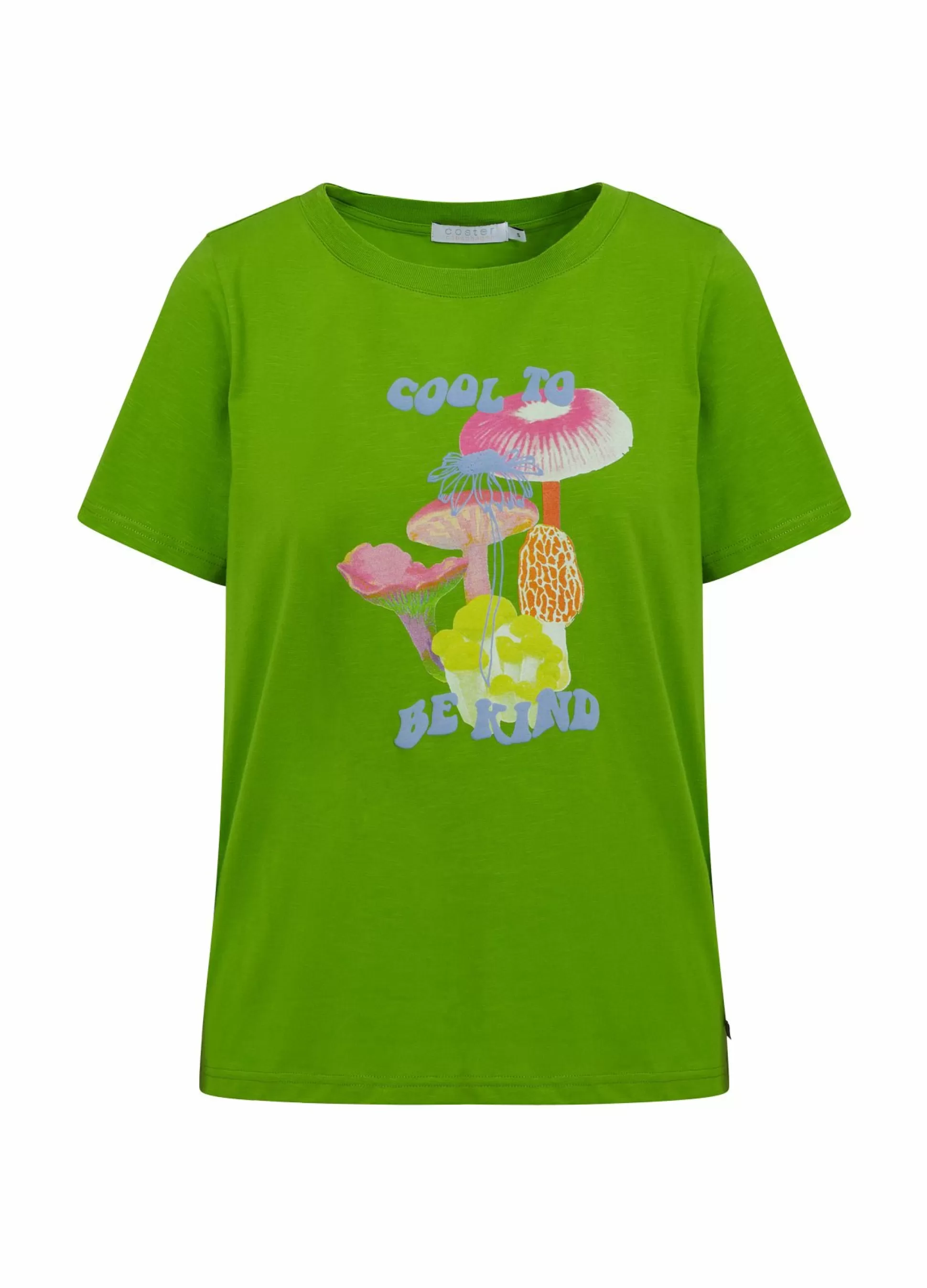 Coster Copenhagen T-Shirt W. Mushroom Print Flashy Green Store