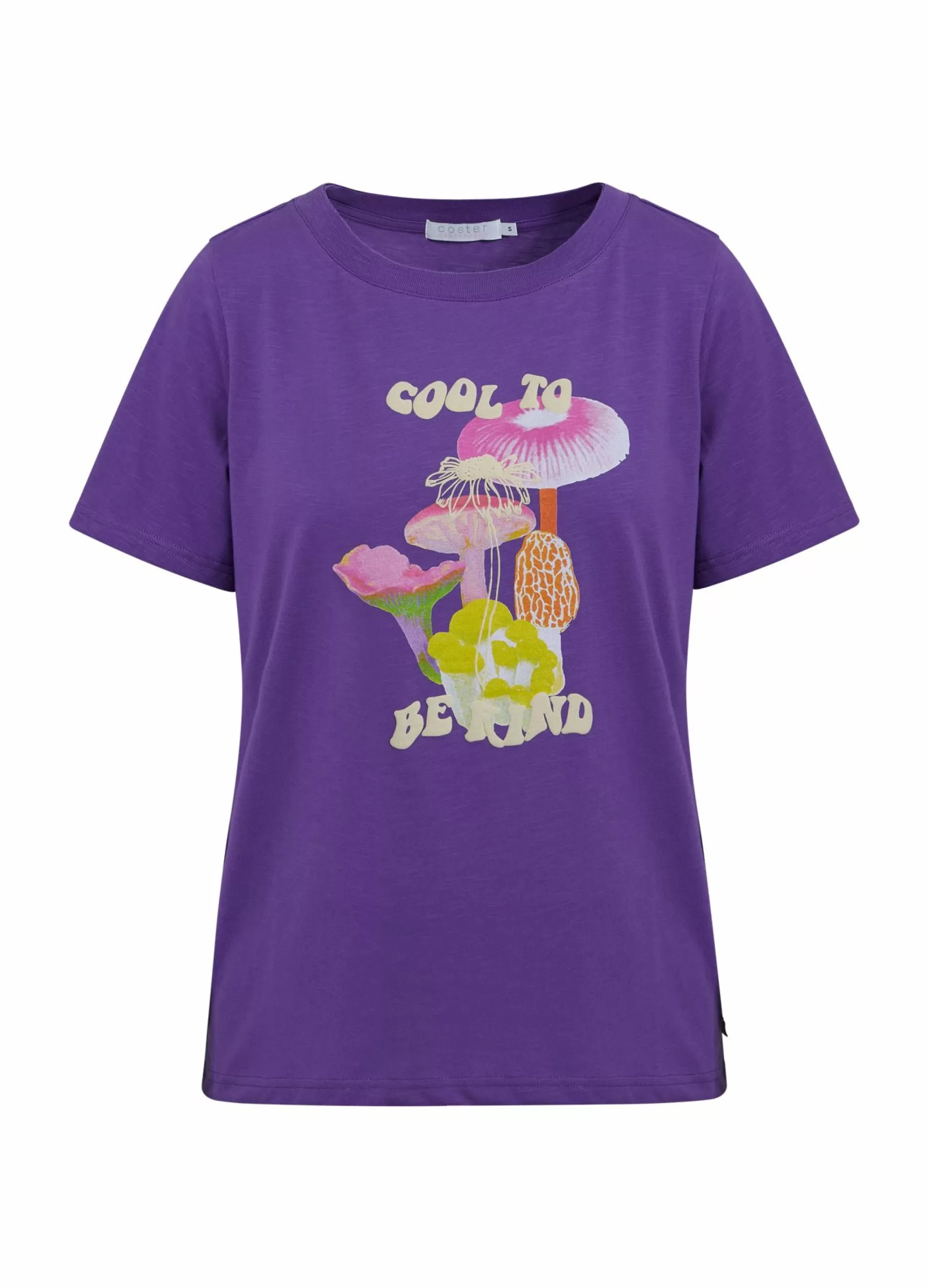 Coster Copenhagen T-Shirt W. Mushroom Print Warm Purple Store