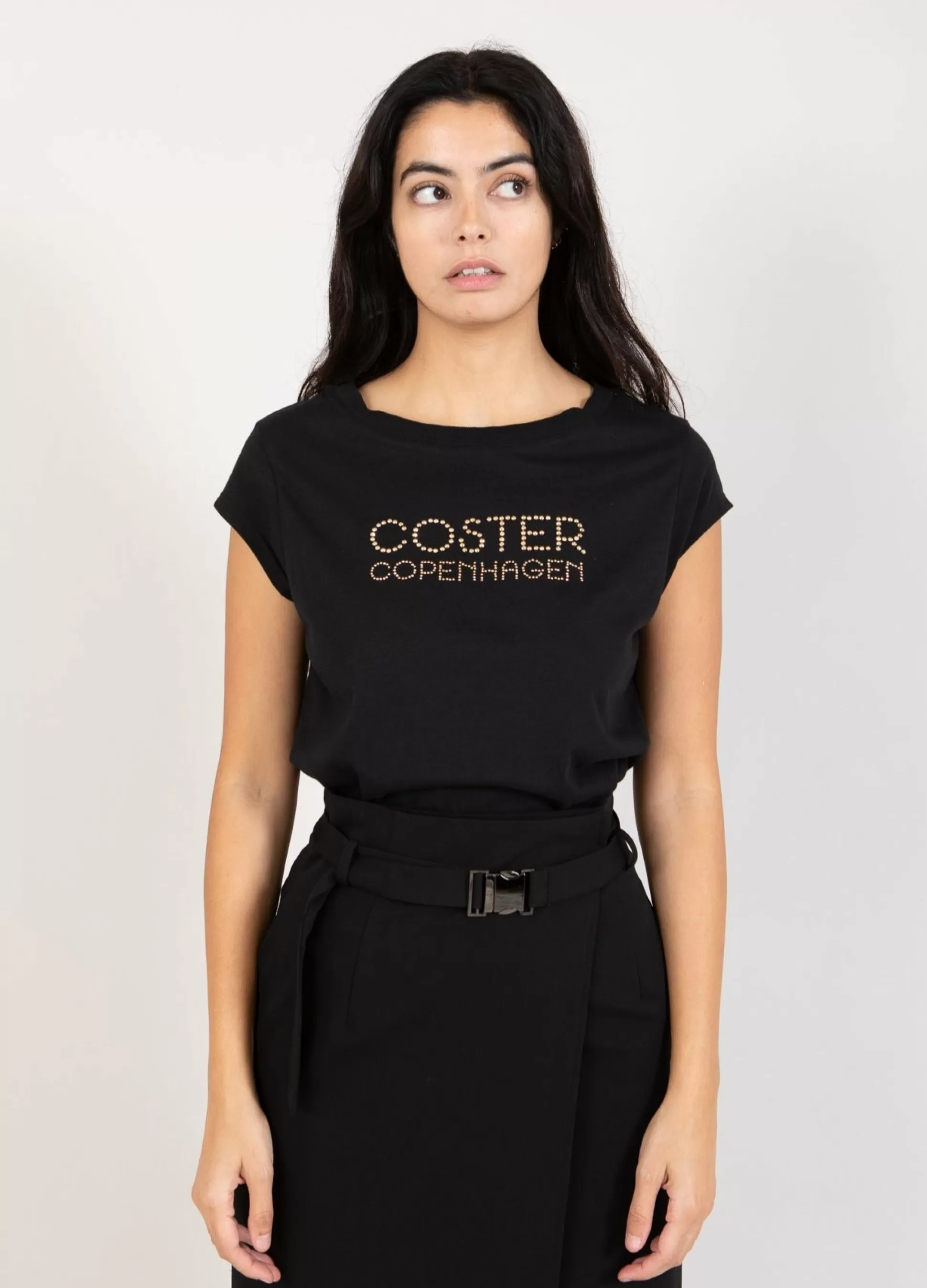 Coster Copenhagen T-Shirt With Coster Logo In Studs Black Best Sale