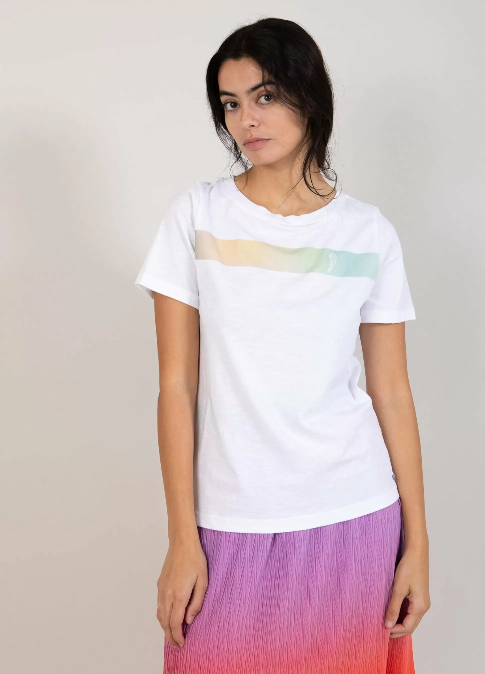 Coster Copenhagen T-Shirt With Gradient Stripe Discount
