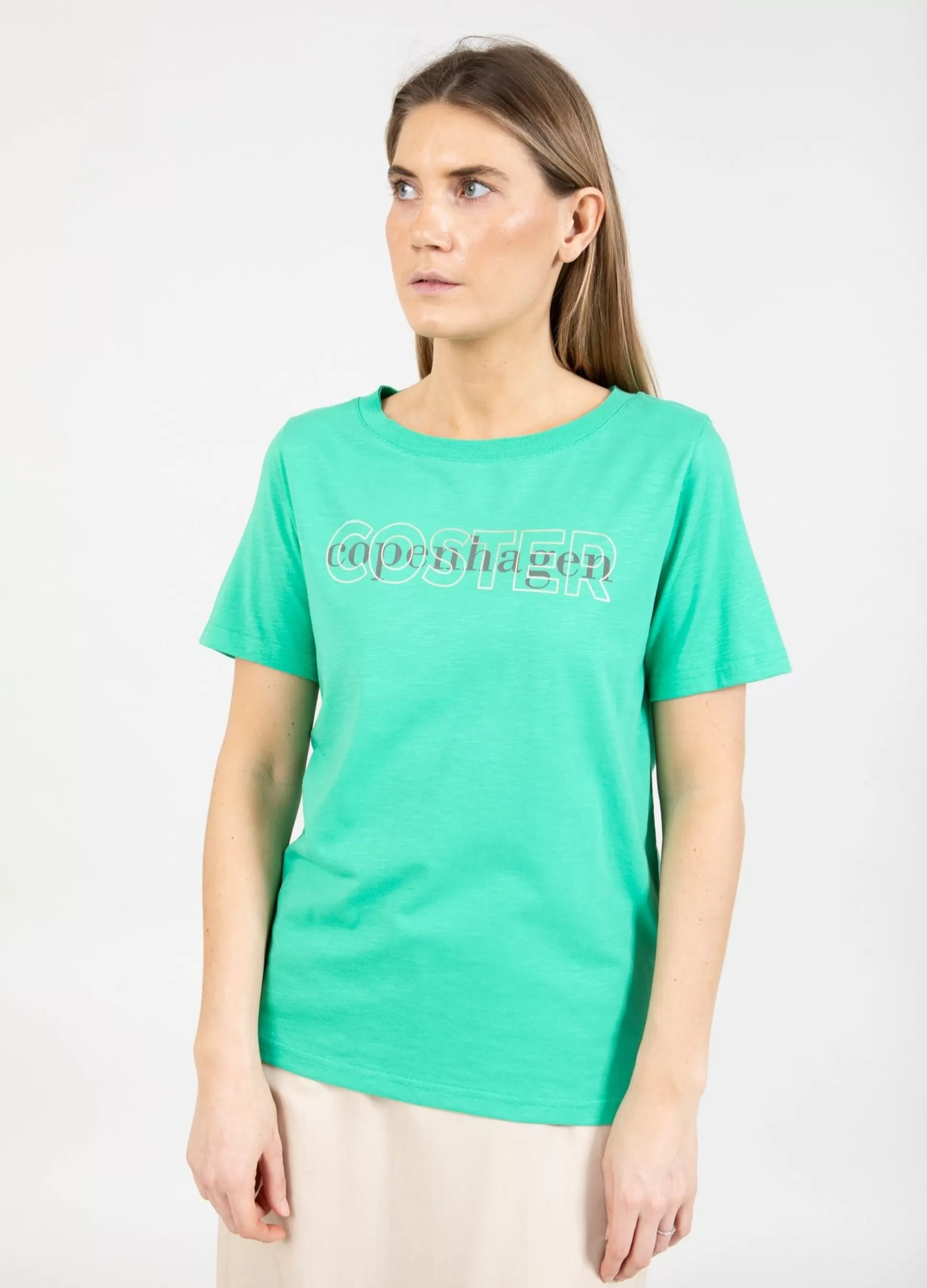 Coster Copenhagen T-Shirt With Logo Clover Green Fashion