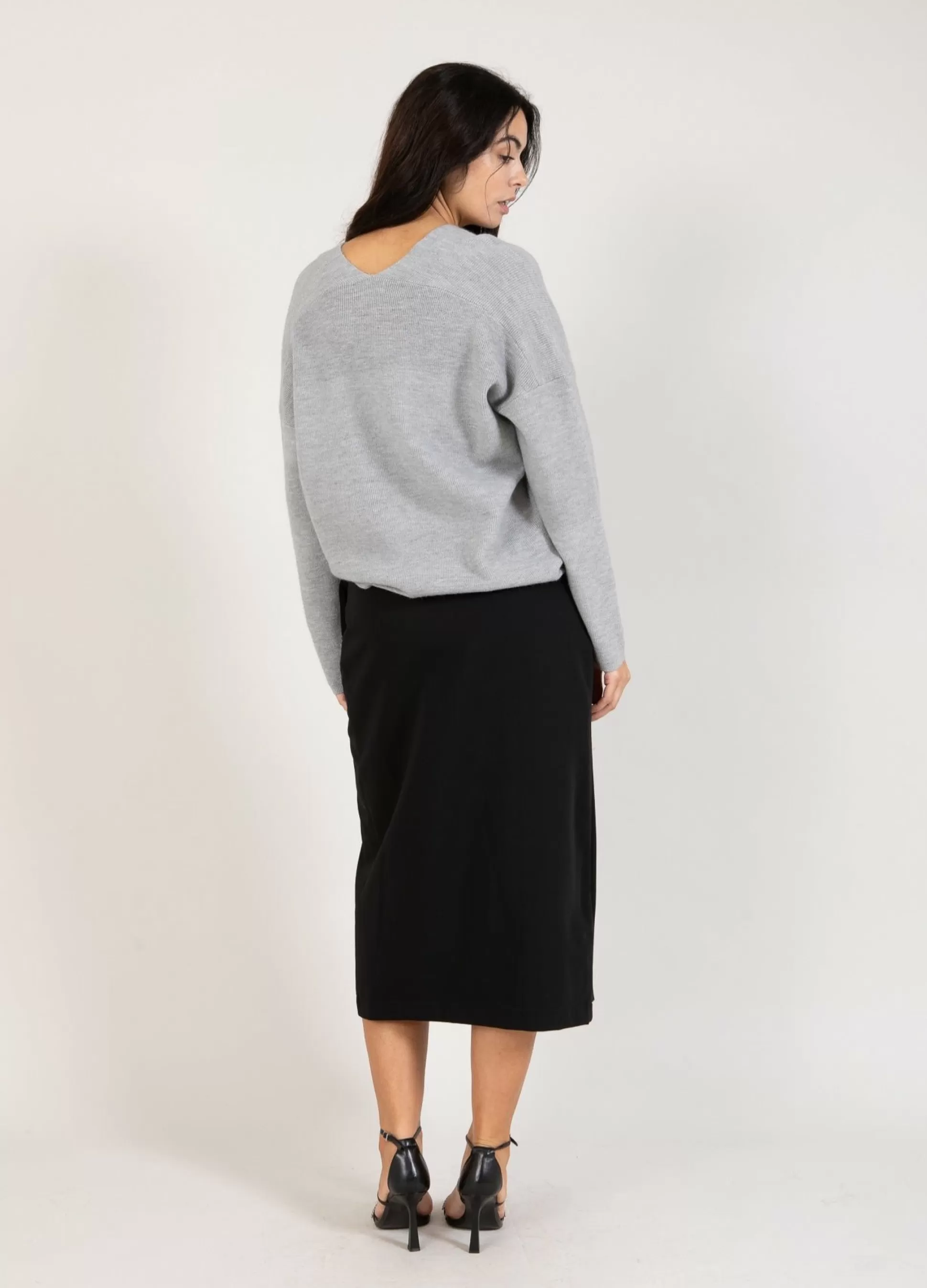 Coster Copenhagen V Neck Knit Light Grey Melange Online